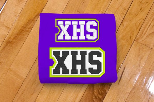XHS High School Initials Embroidery Online now