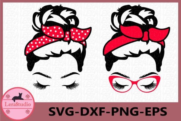 Messy Bun bandana svg For Cheap