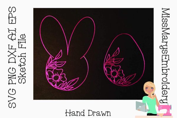 Easter Sketch File Set | Foil Quill | Drawing File Sale