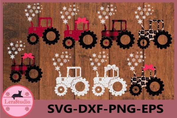 Christmas Farm Tractor Svg Fashion