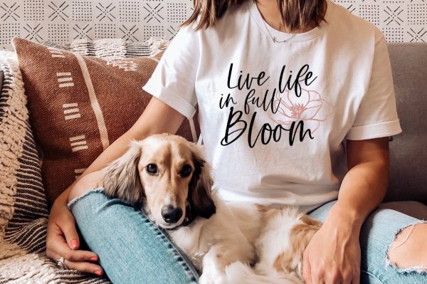 Live Life In Full Bloom svg, Spring svg, Spring Quotes svg, Inspirational svg Cheap