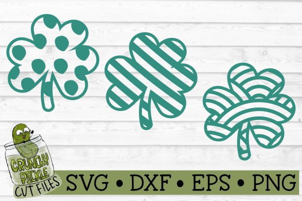 Clover Trio - St. Patrick s Day SVG Cut File Online Sale