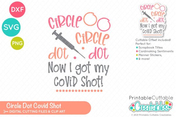Circle Dot Covid Shot SVG Online Sale
