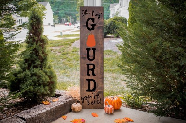 Fall Front Porch Sign - Oh My Gourd You re Here Online now