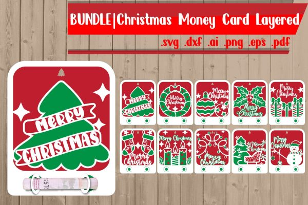 Christmas Money Card Layered Bundle on Sale