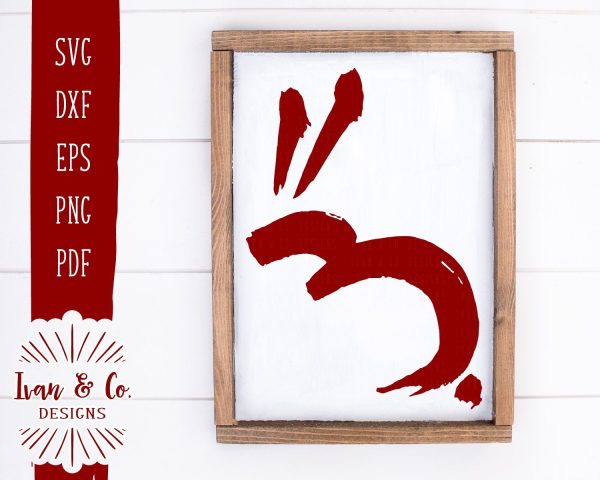 Stand Bunny SVG Files | Calligraphy Style | Happy Easter | Farmhouse SVG (949513546) Online Sale