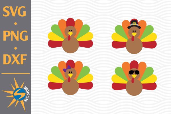 Turkey Thankgiving SVG, PNG, DXF Digital Files Include For Discount