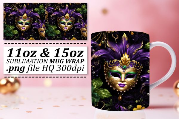 Love and Mardi Gras Combined: 11oz & 15oz Mug Art For Cheap