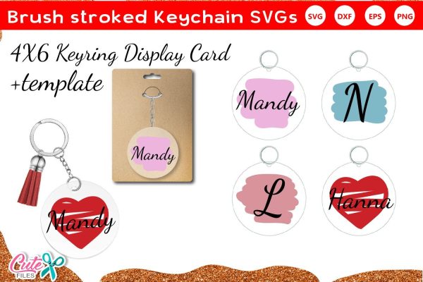 Brusk stroked keychain and keyring SVG Online Sale