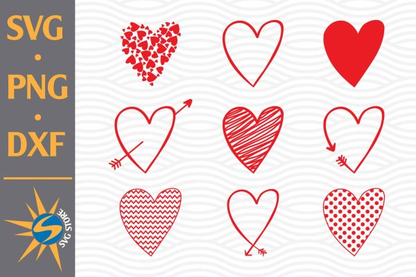 Heart SVG, PNG, DXF Digital Files Include For Sale