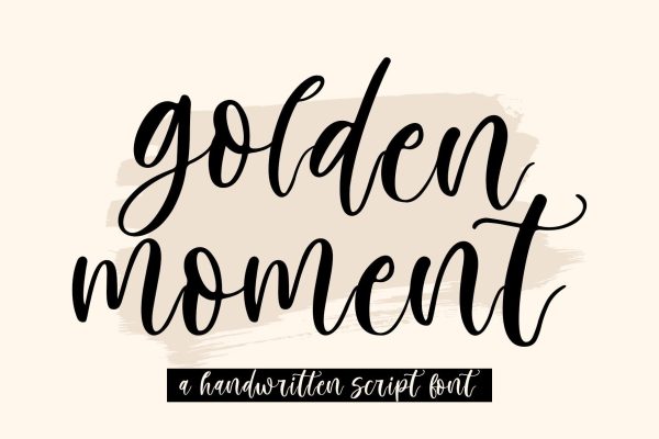 Golden Moment | Handwritten Script Fashion