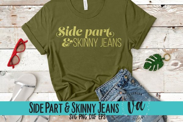 Side Part and Skinny Jeans SVG Online now