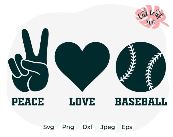 Peace love Baseball svg, Baseball svg, baseball mom svg, sport svg, sports svg, Peace love svg Discount