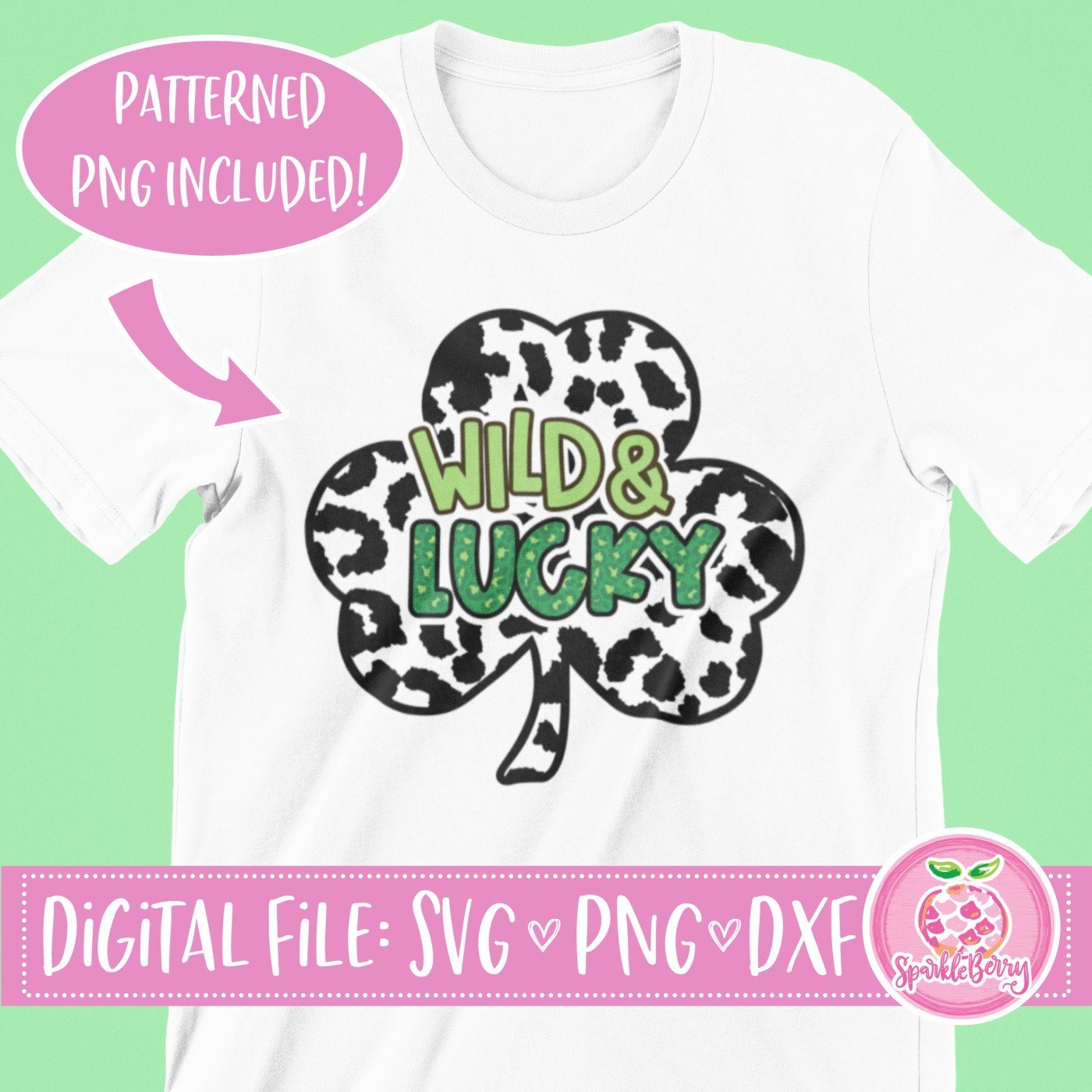Wild and Lucky SVG Cut File | Patterned PNG for Print! Hot on Sale