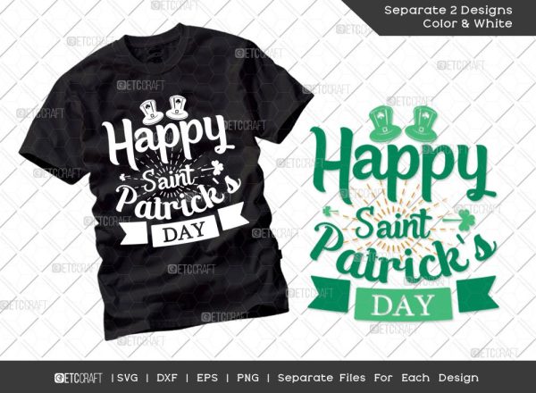 Happy Saint Patricks Day SVG Cut File | St Patricks Day Svg | Saint Patrick s Day| Clover Svg | Clover Leaf Tree Svg | Irish T-shirt Design Online now
