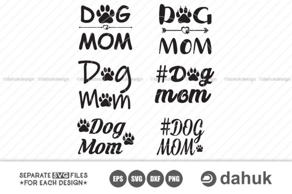 Dog Mom Svg Bundle | Dog Mom Svg | Silhouette | Clipart | Cuttable Design | SVG | PNG | DXF & eps Designs on Sale