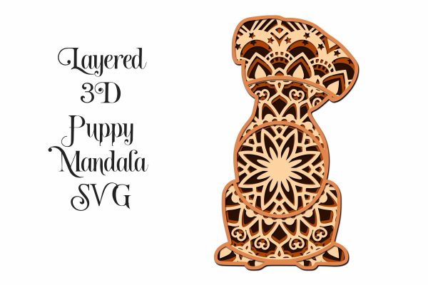Puppy Dog Layered Mandala SVG for paper cutting, Cricut, Cameo For Discount