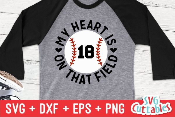 Baseball svg - My Heart is on That Field svg - Cut File - svg - dxf - eps - png - Softball svg - Cricut - Silhouette - Digital File Supply
