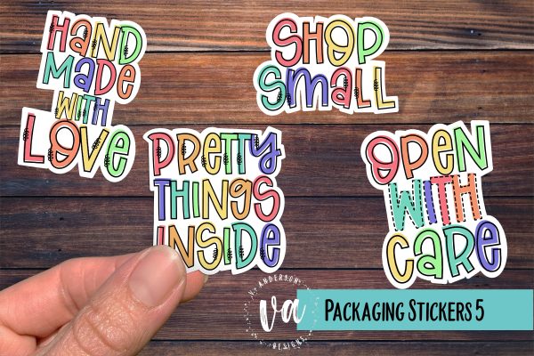 Packaging Stickers Bundle 5 PNGs Online