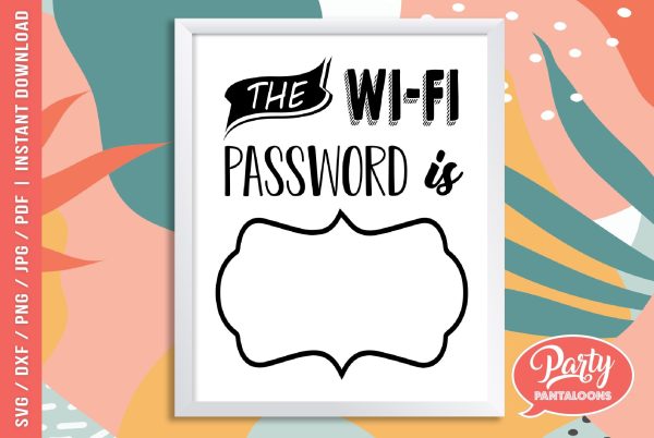 WI-FI PASSWORD | wi-fi password sign, café, guesthouse SVG Cheap