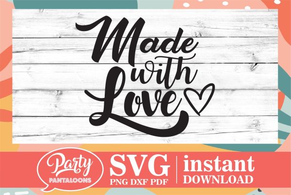 MADE WITH LOVE | handmade stamp SVG For Discount