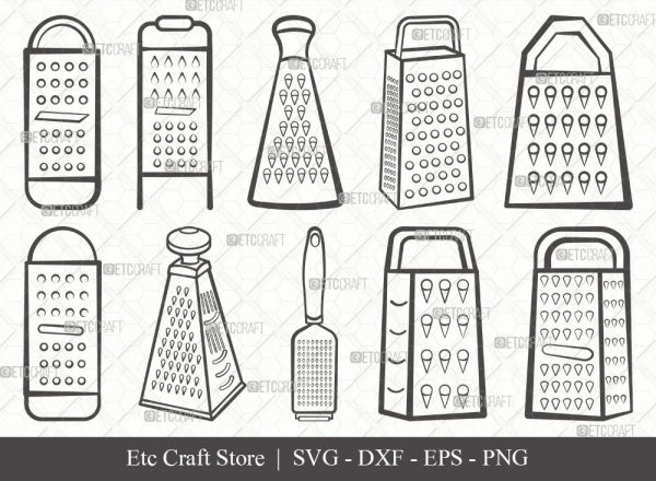 Grater Outline SVG Cut File | Kitchen Svg | Cooking Svg | Cheese Grater Svg | Bundle | Eps | Dxf | Png For Sale