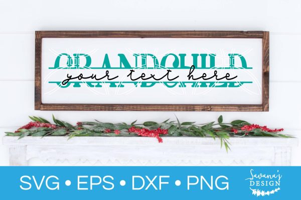 Grandchild Split Monogram SVG Fashion
