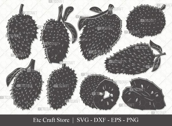 Soursop Silhouette SVG Cut File | Soursop Graviola Svg | Guanabana Svg | Graviola Svg | Muricata | Bundle Cheap