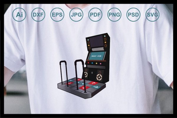 Dancing game console design illustration Discount