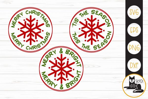 Christmas Rounds Snowflake Mini Bundle Bundle SVG Online Sale