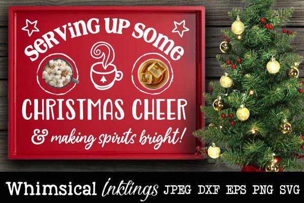Serving Up Christmas Cheer-Tray SVG Online Sale