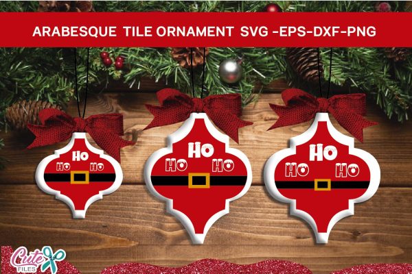 Ho Ho Ho Santa Arabesque tile svg bundle cut file Online Hot Sale