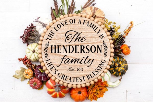 Customizable Monogram Last Name SVG - Farmhouse Sign SVG, Last Name SVG For Sale