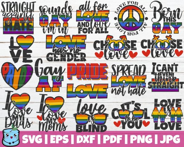 Gay Pride SVG Bundle For Sale